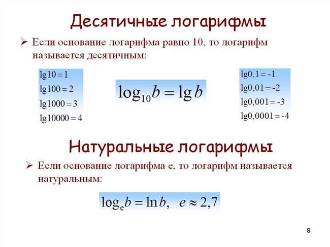 Натуральный логарифм бесконечности