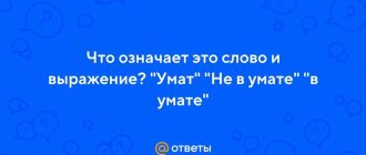 Что означает слово и выражение "Умат Не в Умате в умате": Полное объяснение