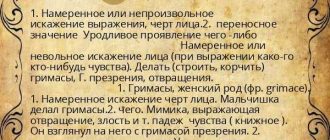 Что такое гримаса: основные понятия, смысл и примеры