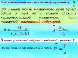 Что такое силовая характеристика магнитного поля и как она называется?