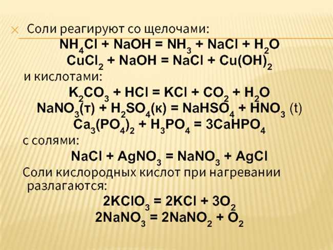 Реакция между CO2 и NaOH