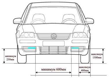 Передние дневные ходовые огни