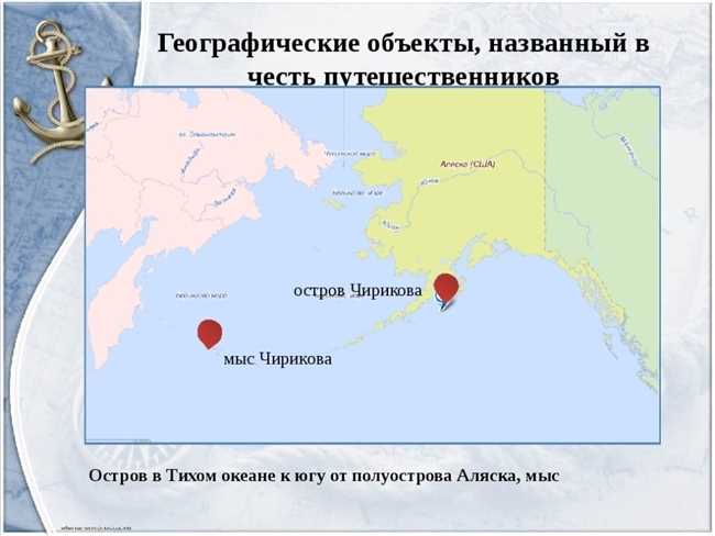 Географические объекты, названные в честь Беринга: список и описание