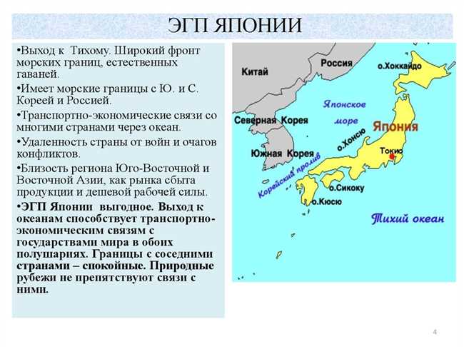 Географическое положение Японии: соседи и граничащие страны