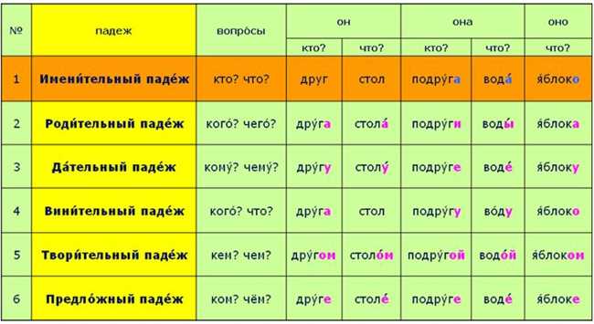 Именительный падеж в русском языке: правила и примеры использования в номинативе