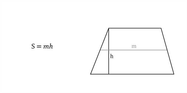 Формула для вычисления площади трапеции