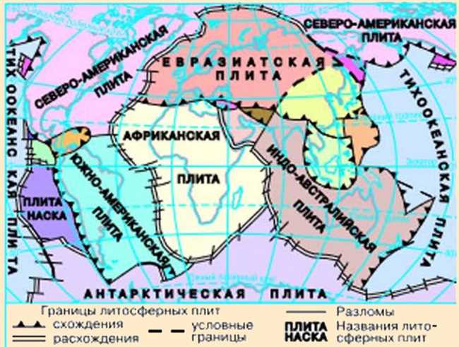 Как нанести на контурную карту литосферные плиты и их границы правильно