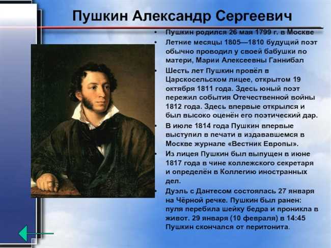 Как написать сообщение о АС Пушкине для 4 класса: советы и рекомендации