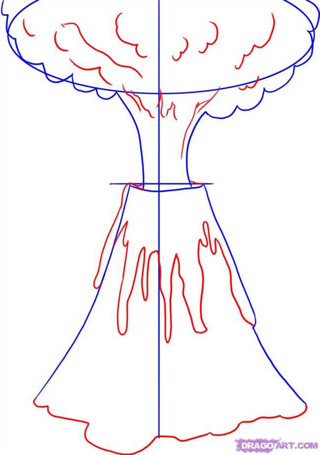 Как нарисовать вулкан: пошаговая инструкция для изображения извержения вулкана карандашом