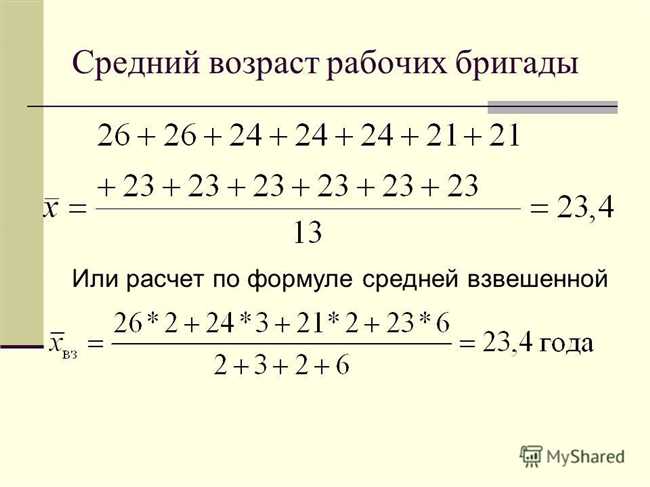 Важность подсчета среднего возраста сотрудников в организации