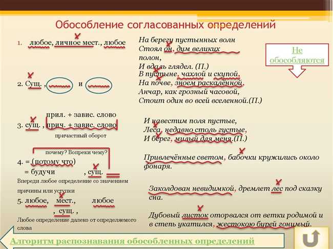 Определение причастного оборота в графическом письме