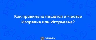 Как правильно пишется отчество Игоревна или Игорьевна подробное объяснение и правила