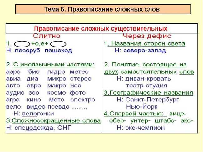 1. Сложные существительные