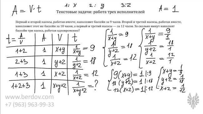 Как решить задачу Первый и второй насосы наполняют бассейн за 10 минут: простые способы решения