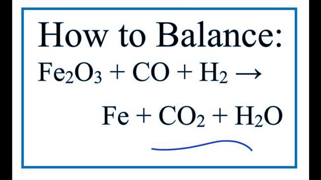 Как уравнять реакцию Fe2O3 + CO ⟶ Fe - CO2 по электронному балансу?