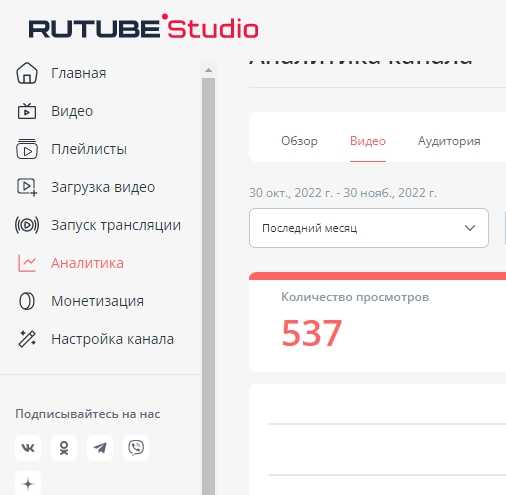 Как узнать статистику просмотров своих видео на Рутубе: подробное руководство
