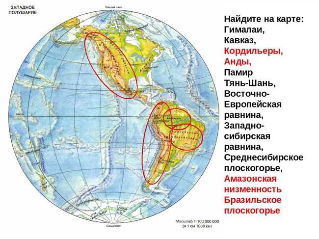 География и протяженность Кордильер