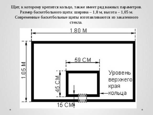 Какая высота баскетбольного кольца в школе? Стандартные параметры