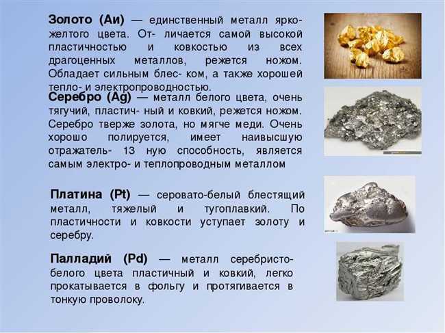 Какие металлы используются в ювелирном деле и почему?