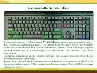 Зачем нужна клавиша удаления символа слева от курсора