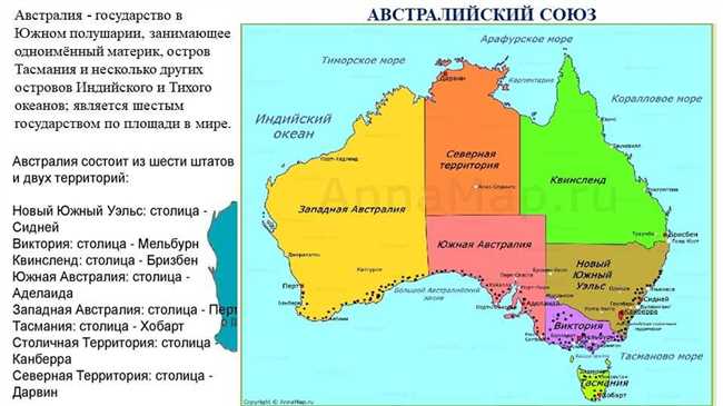 Общая информация о материке Австралия