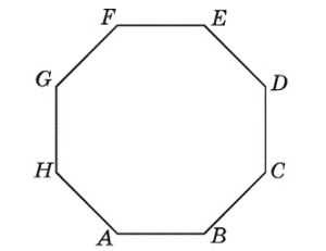 Нахождение угла EFG в градусах в правильном восьмиугольнике ABCDEFGH