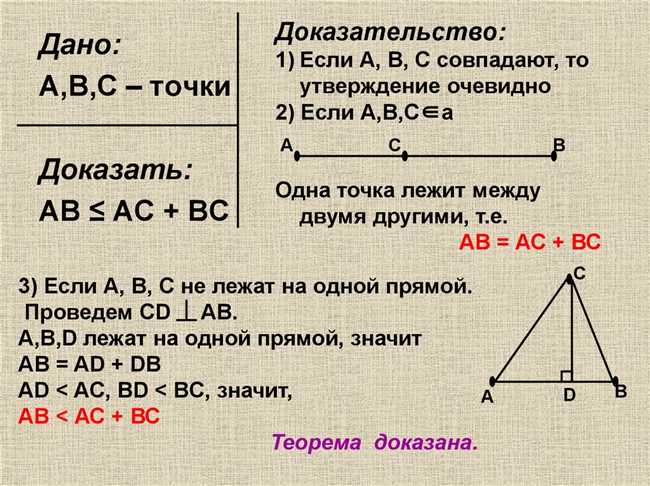 Алгебраическое доказательство неравенства треугольников