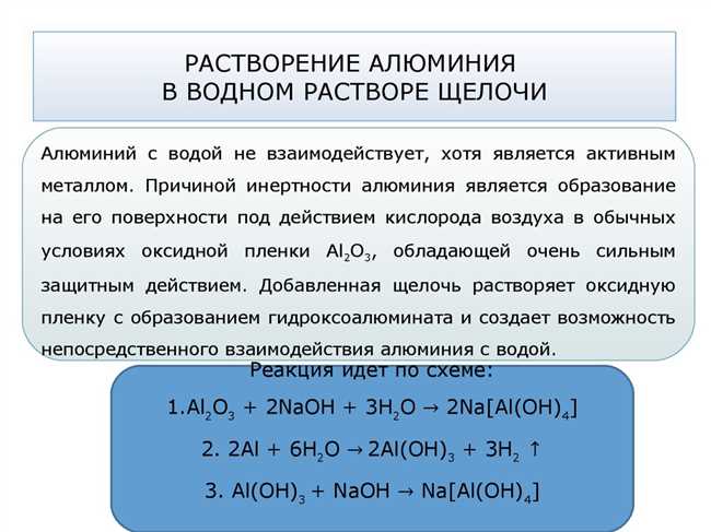 Пассивация алюминия