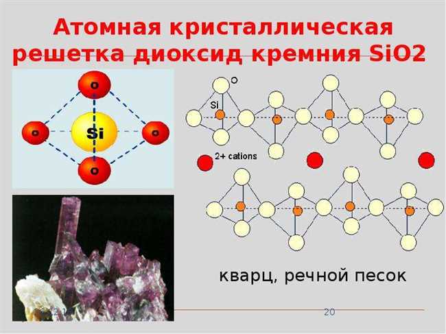 Причины и особенности атомной кристаллической решетки оксида кремния (SiO2)