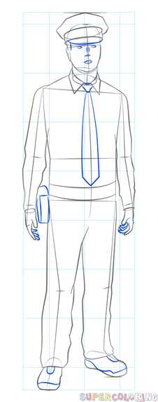 Полное руководство поэтапного рисования полицейского с пошаговыми инструкциями