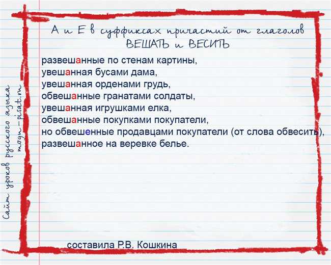 Правила использования: правильное написание - увешенный или увешанный?