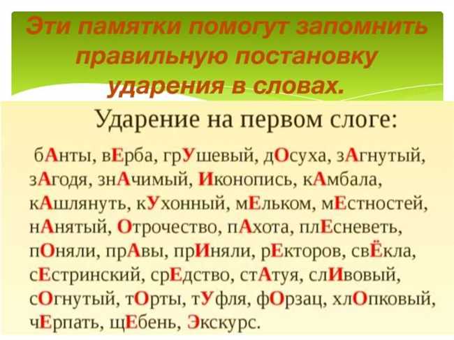 Ошибочное ударение в слове 