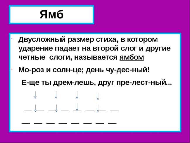 Пятистопный ямб: подробное объяснение и примеры