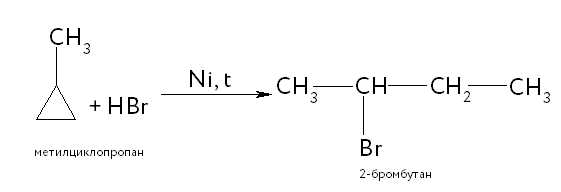 Реакция циклопропана с бромоводородом: особенности и характеристики