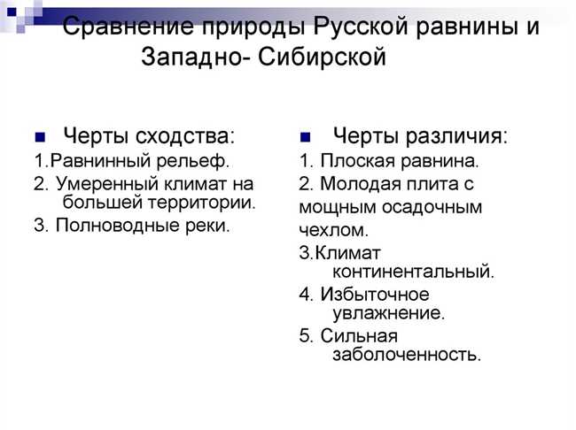 Сравнение гор Урала и Южной Сибири: особенности и сходства