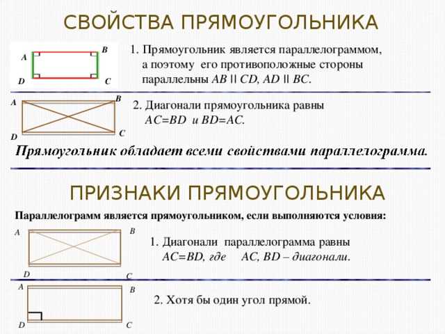 Свойство прямоугольника