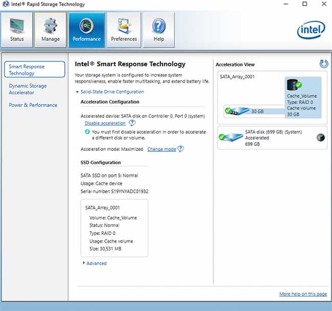 Простое и безопасное хранение данных с технологией Intel Rapid Storage Technology