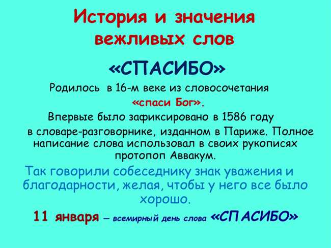 История происхождения слова 