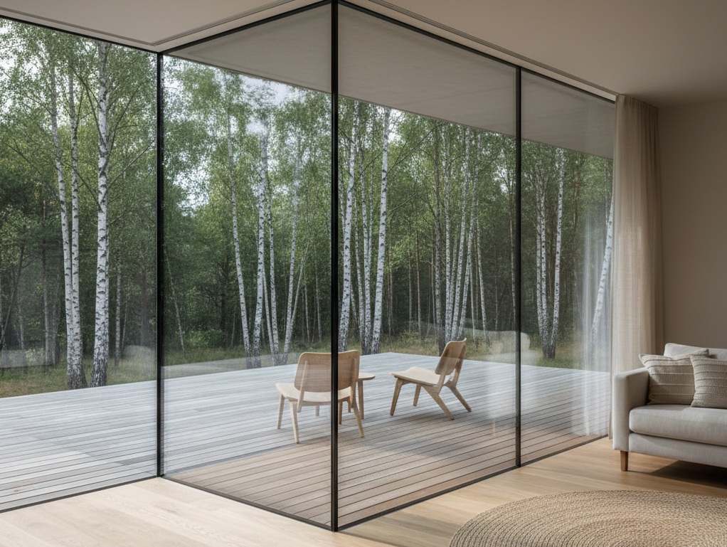 Экоминимализм и большие окна в домах до 100 м²: свет и пространство